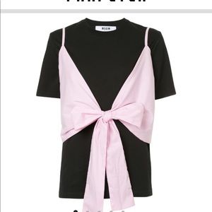 Msgm layered t shirt size medium
